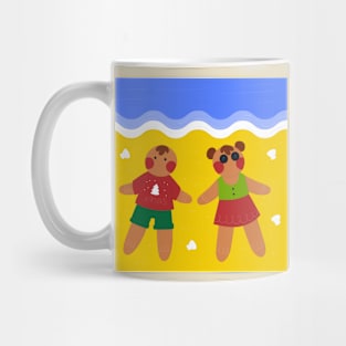 Gingerbread Couple Summer Beach Mug